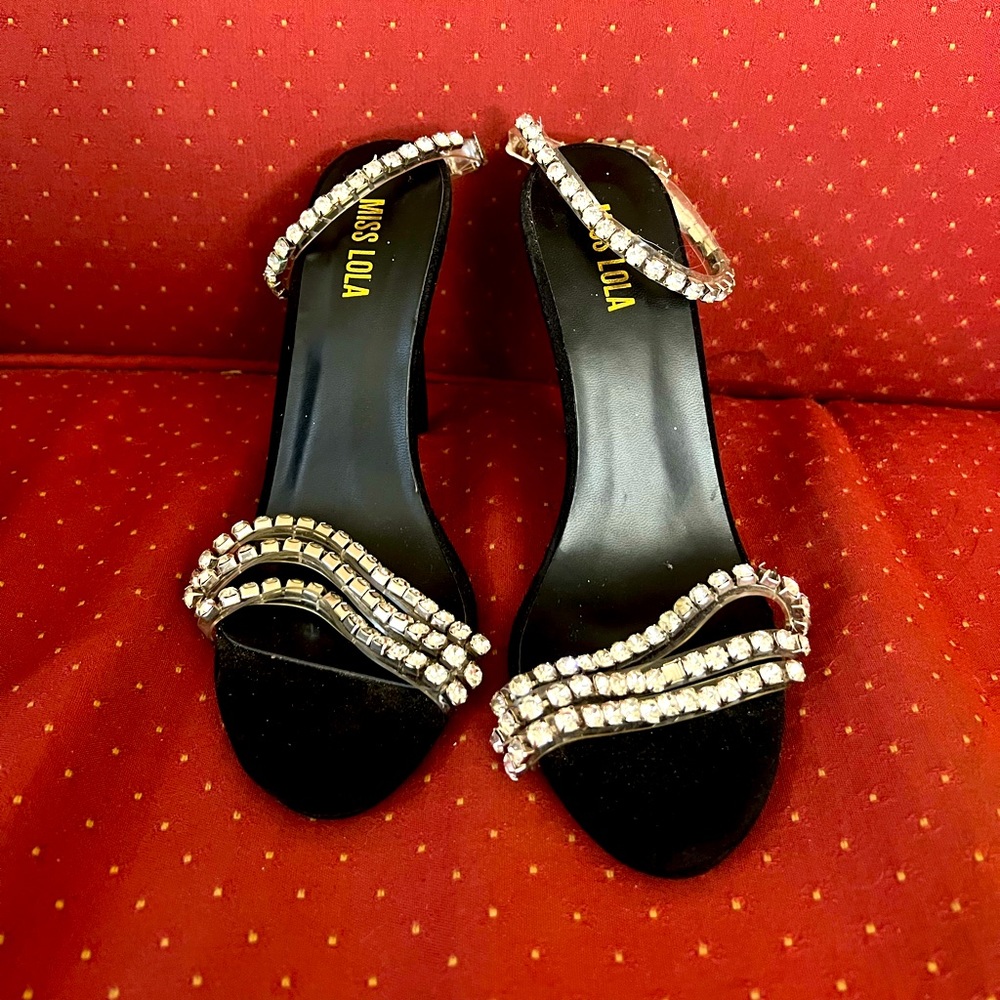 Miss lola rhinestone heels (2/$30)